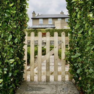 Wooden pale garden gate