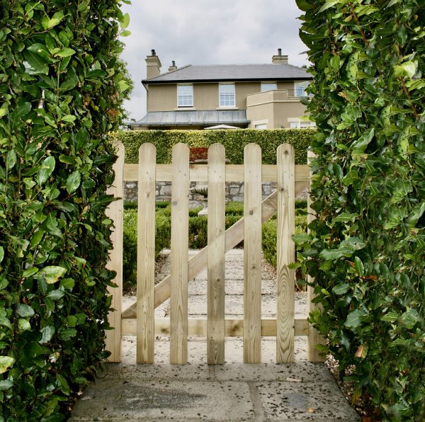 Wooden pale garden gate