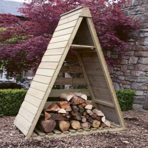 Wooden Triangular log store