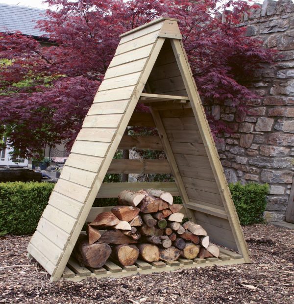 Wooden Triangular log store