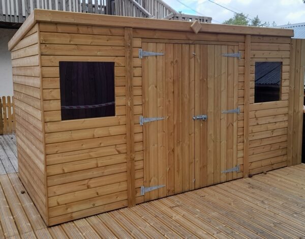 12' x 6' Pent Shed with Double Doors